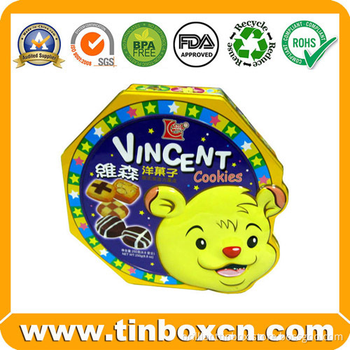 Custom Round Tin for Food Packaging Metal Gift Tin Box Cookie Tin Can